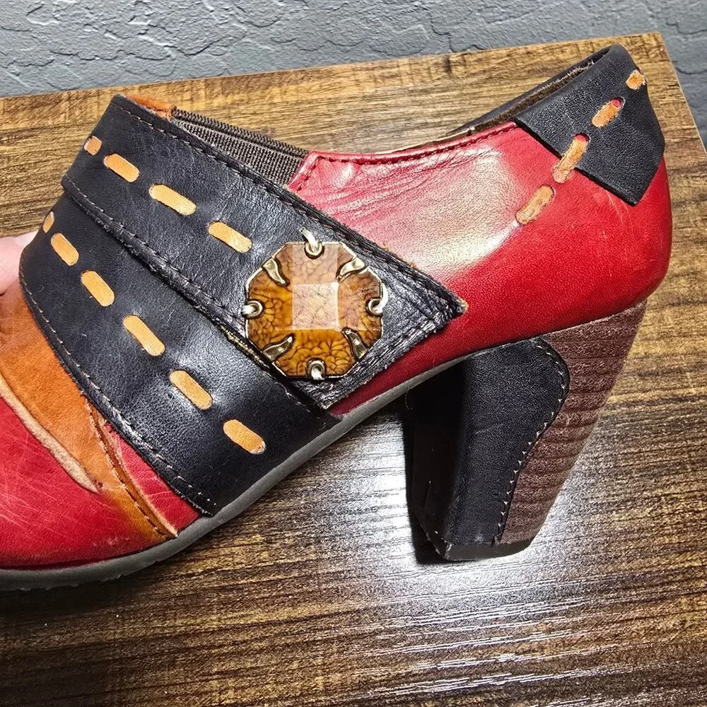 Spring Step L'Artiste Women's Leather Ankle Boots Bootie Size 5.6-6 BOHO - Picture 7 of 14